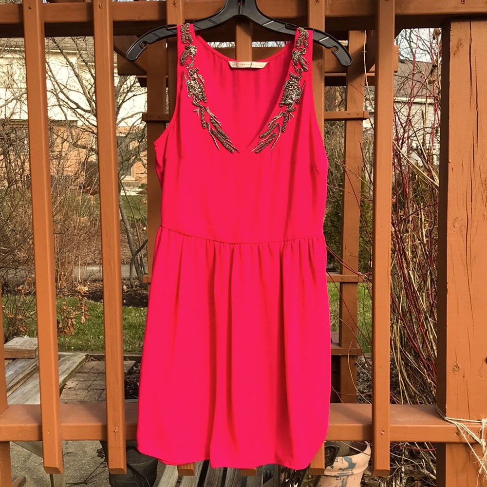 Hot pink Zara dress